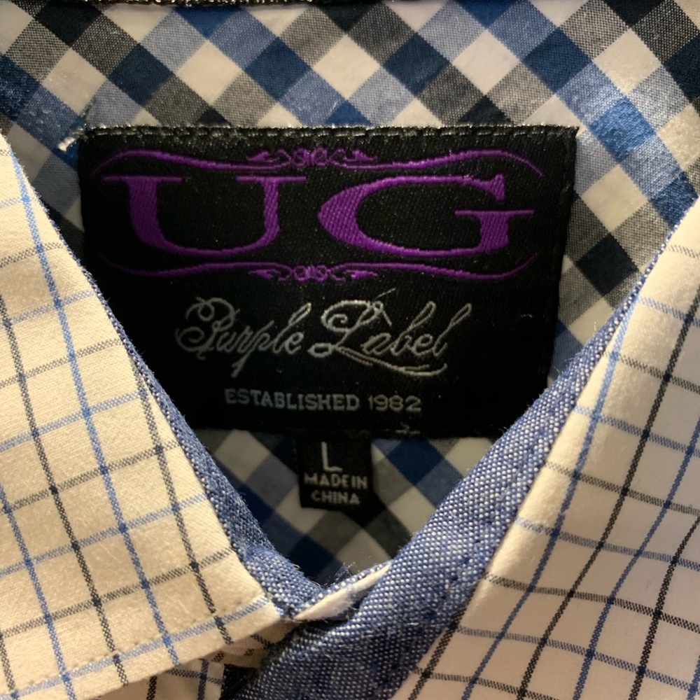 UG Purple Label short sleeve button down